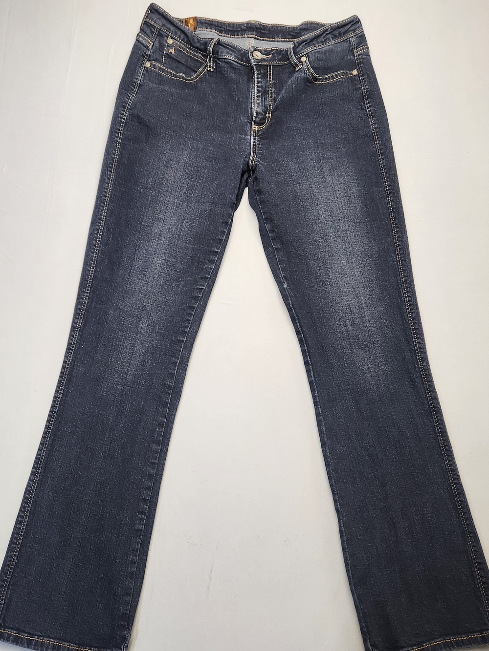 Wrangler Aura Instantly Slimming Bootcut Jeans Women's 10 Long Dark Wash 33x33